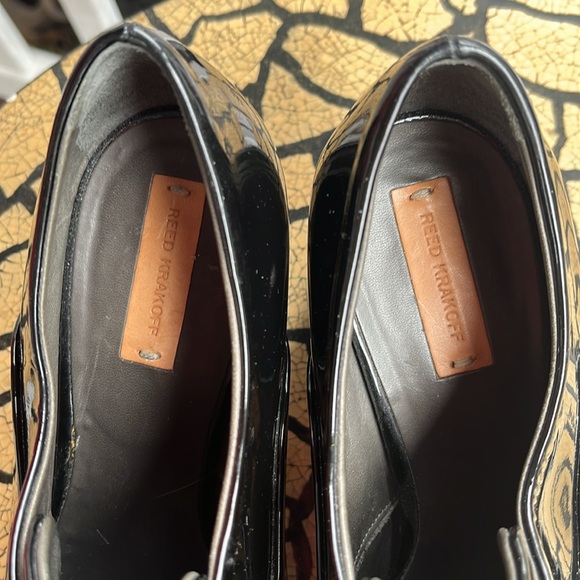 Reed Krakoff women’s Black Patent Leather Slip Ankle Boots - Picture 6 of 7